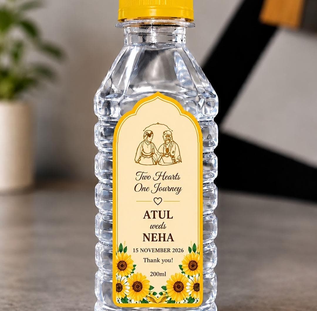 Customized Wedding Bottle - Atul weds Neha